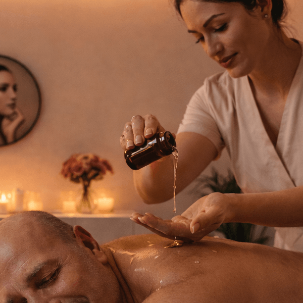 Aromaterapi masajı stresi azaltır, rahatlama sağlar.
