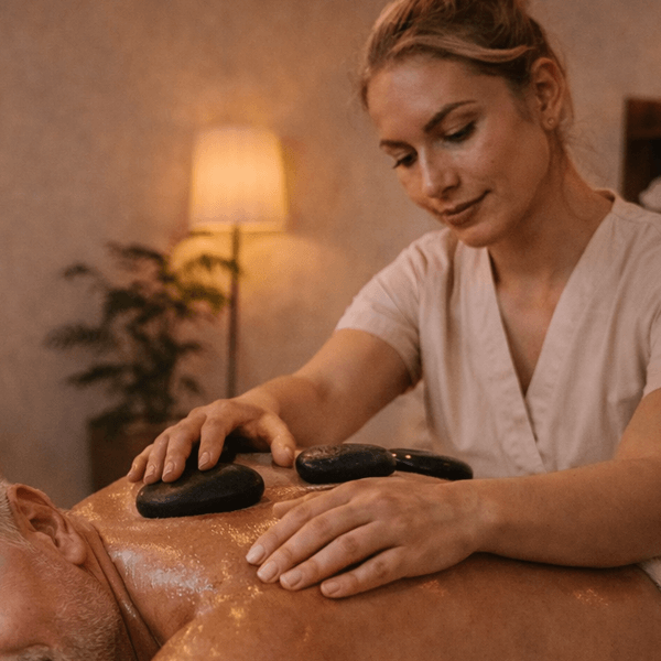 Sıcak taş masajı kasları gevşetir, rahatlatır.